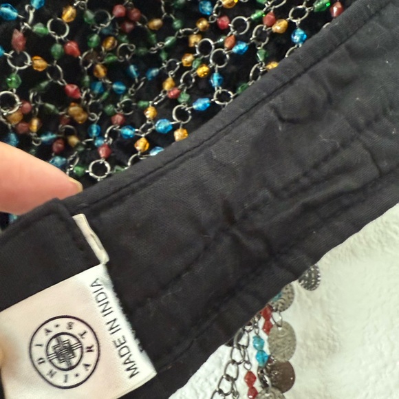 Coin Beads Belly Dancing Bra Halter Festival Rave Medium - Picture 5 of 5